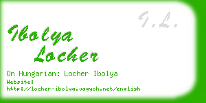 ibolya locher business card